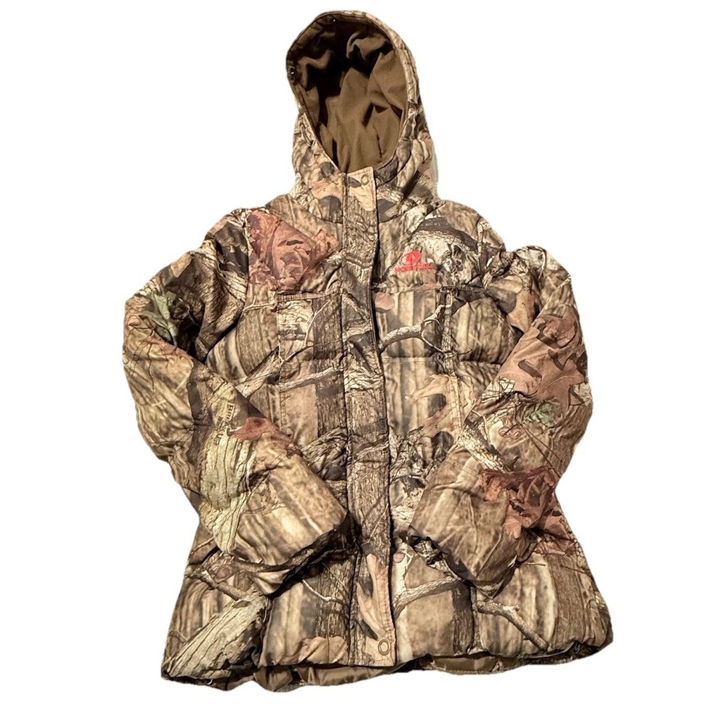 Mossy Oak Break-Up Infinity Camo Puffer‎ Jacket Hooded Women's Medium